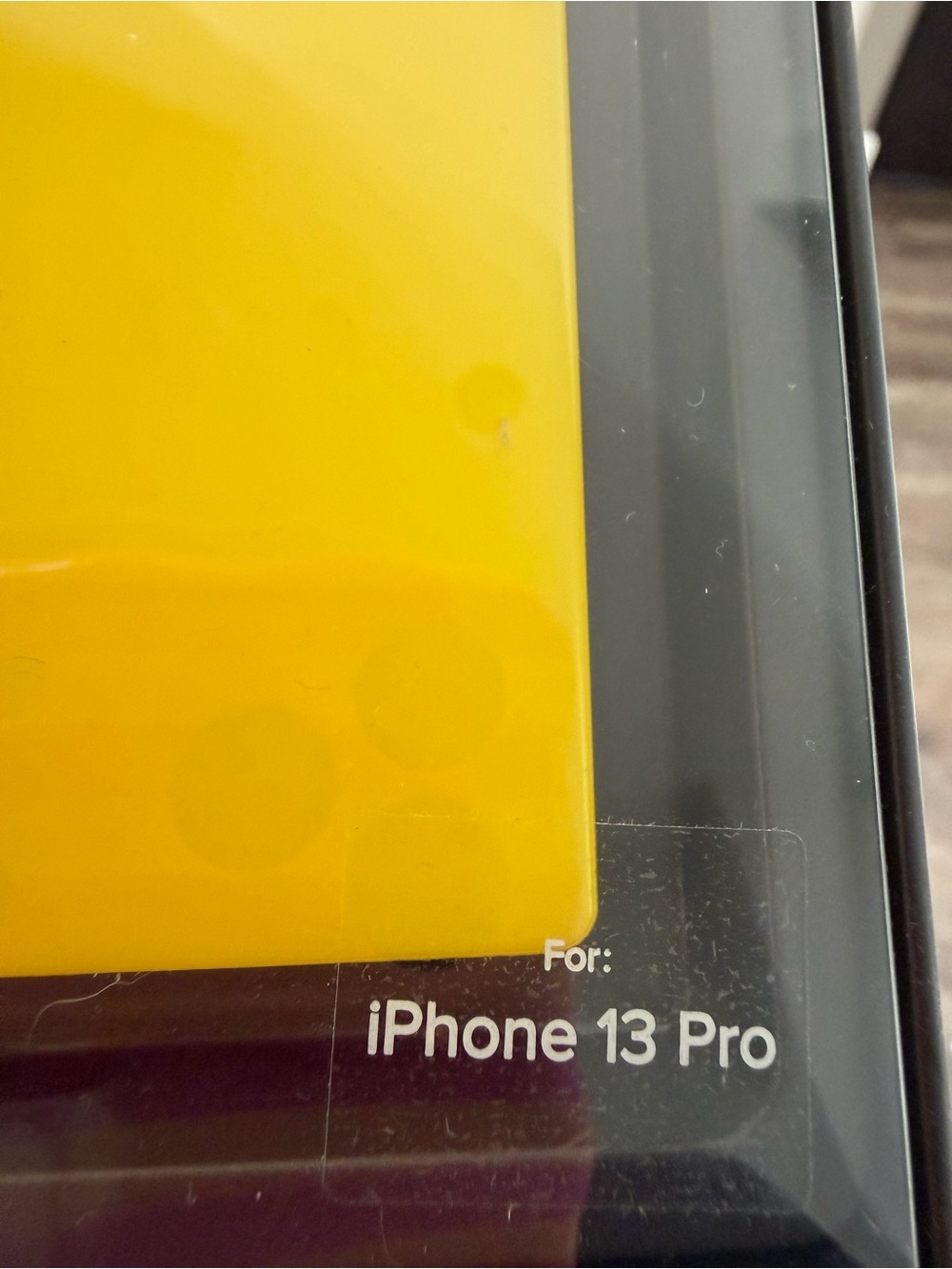Bright yellow FLAUNT square edge iPhone case for iPhone 13pro - Picture 2 of 3